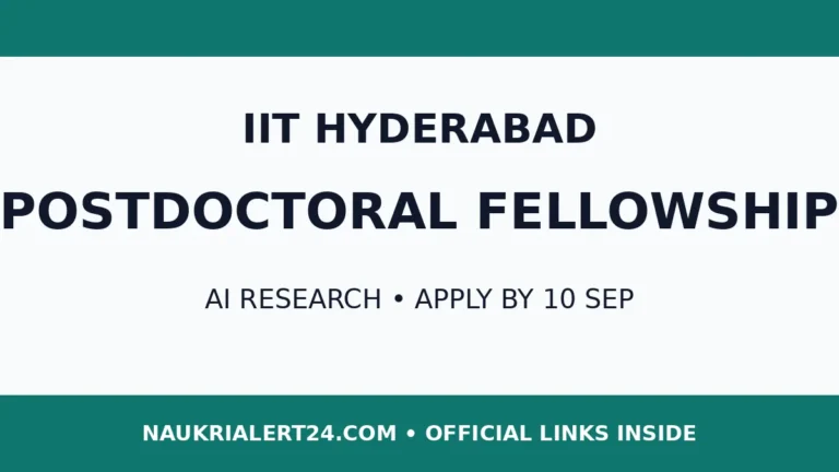 IIT Hyderabad Postdoctoral Research Fellowship 2026 in Artificial Intelligence